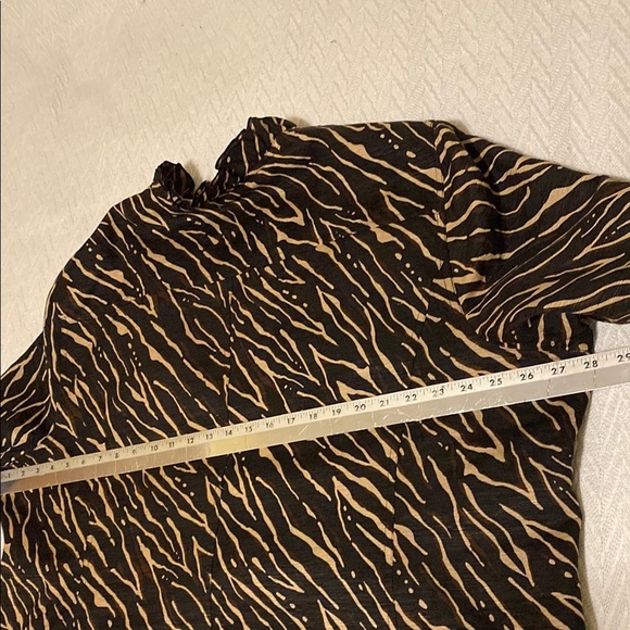 Women's Silk Jacket Blazer Ruffled Animal Print Luxury Office Business Casual - Picture 9 of 15